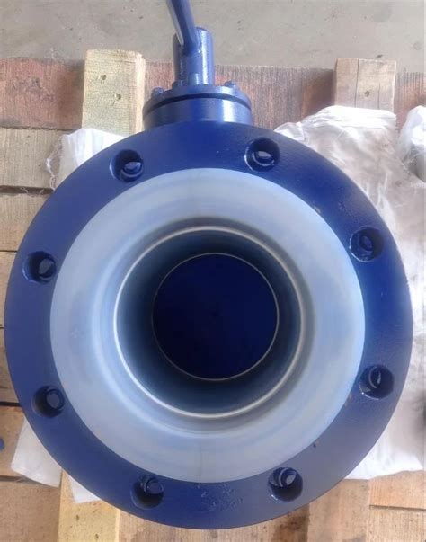 Wcb Ductile Iron Ptfe Lined Ball Valve For Chemical Industries Size