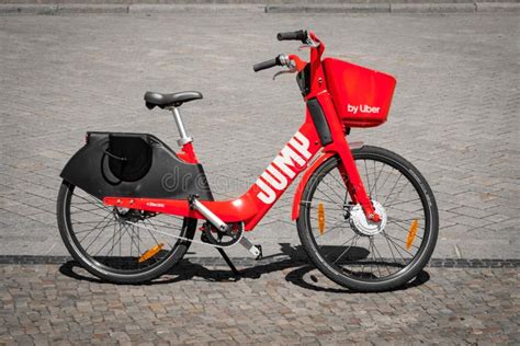 Electric Bike Or E Bike By Jump The Bicycle Service Of Uber Editorial