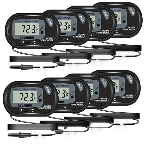 2 4 8Pcs LCD Digital Aquarium Thermometer Fish Tank Thermometer With