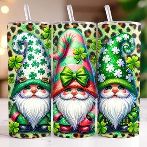 St Patrick S Gnomes Tumbler Wrap Bundle Oz Skinny Tumbler