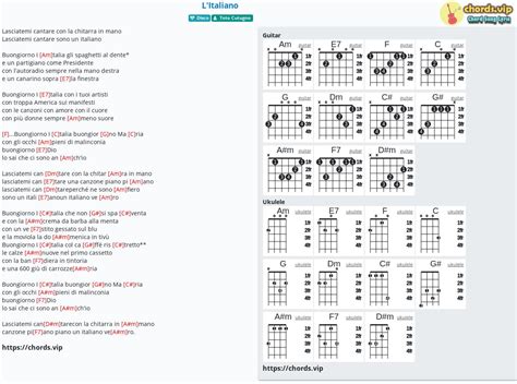 Chord L Italiano Tab Song Lyric Sheet Guitar Ukulele Chords Vip