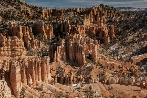 Layers of Hoodoos in the Amphitheater of Bryce Canyon Stock Photo ...