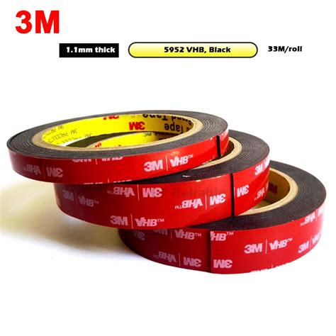 3M VHB 5952 Double Sided Acrylic Foam Adhesive Tape Heavy Duty Mounting ...