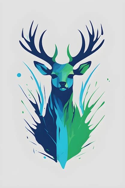 Premium AI Image | blue green colorful logo minimalist logo