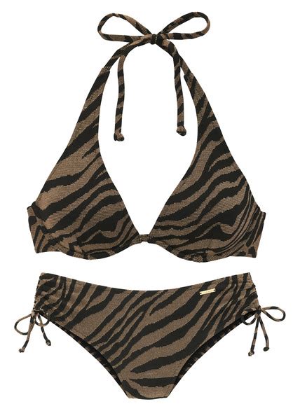 Bruno Banani Bügel Bikini Ember schwarz gold Cup B 36