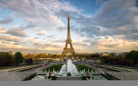 Download France Fountain Paris Man Made Eiffel Tower Wallpaper