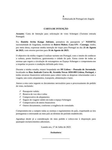 O Que É Carta De Intenção - Carta de Intenção | PDF