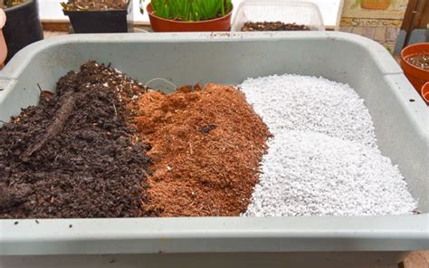 The recipe of coconut coir potting mix: coir, compost, perlite (or vermiculite)