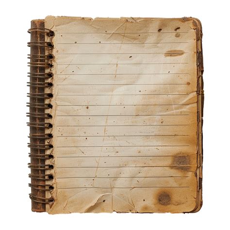 Old notepad isolated on transparent background 46592993 PNG