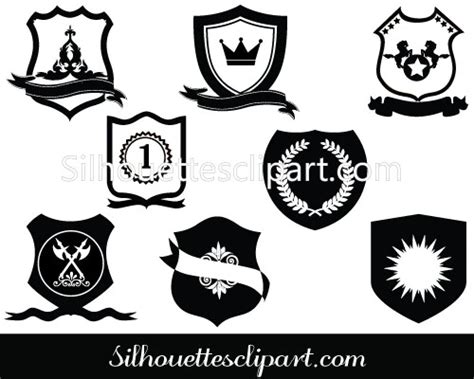 Heraldic Crest Symbols Vector Graphics | Silhouette clip art, Vector ...