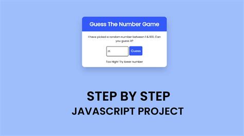 Guess The Number Step By Step Javascript Project Coding Artist