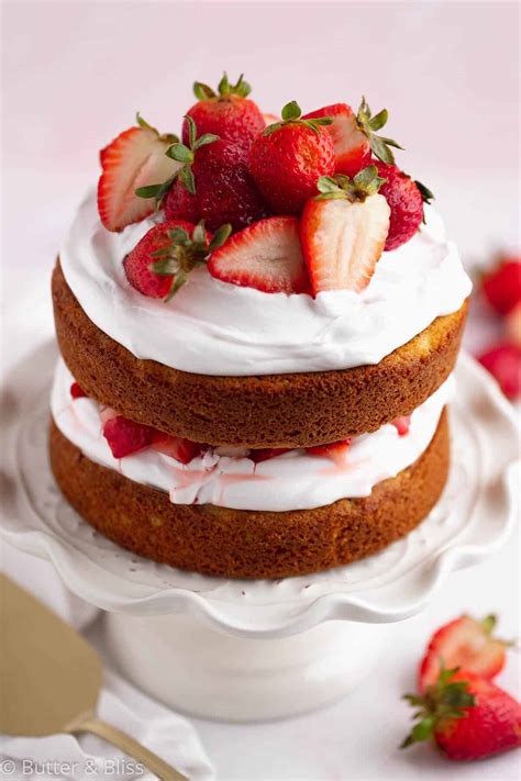 Gluten Free Strawberry Shortcake Mini Cake Butter And Bliss