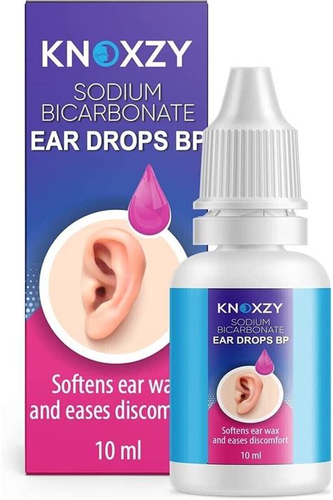 Knoxzy Ear Drops Infection Sodium Bicarbonate Ear Drops Softens Wax Remover 10ml Ebay