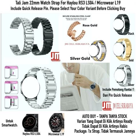 Jual Qrs Tali Jam Mm Watch Strap Haylou Rs Ls Microwear L