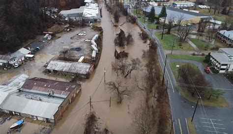 Flooding Prompts Road Closures In Asheville North Carolina Video