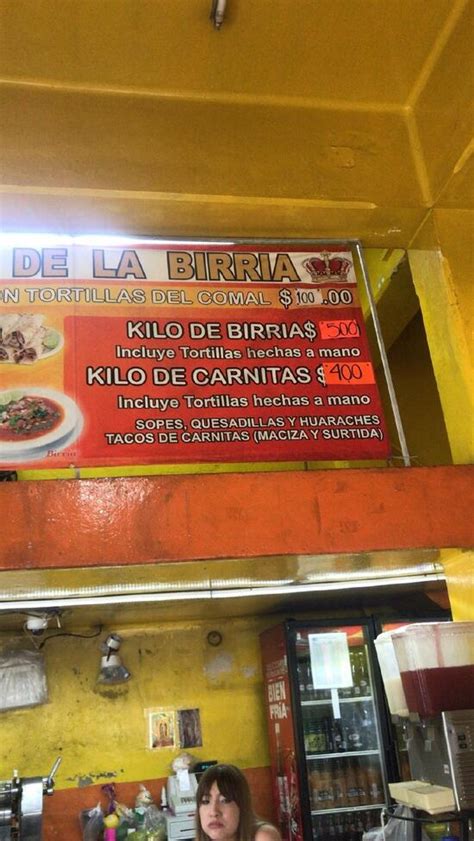 Menu At EL REY DE LA BIRRIA Restaurant Mexico City Esquina Garrido