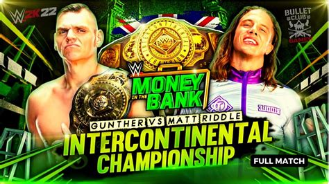 Wwe K Gunther Vs Matt Riddle Wwe Money In The Bank World