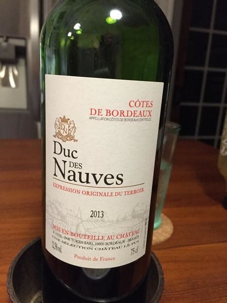 2012 Château Le Puy Duc Des Nauves France Bordeaux Côtes De Bordeaux