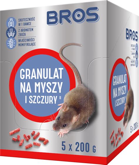 BROS Granulat Na Myszy I Szczury 1kg 5x Saszetka 200g