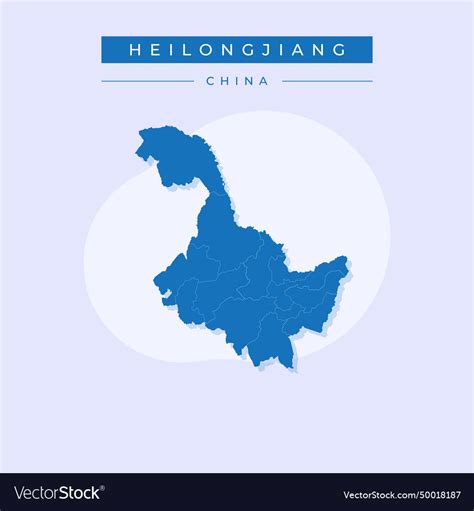 Heilongjiang map china Royalty Free Vector Image