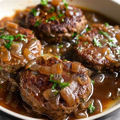 French Onion Soup Salisbury Steak