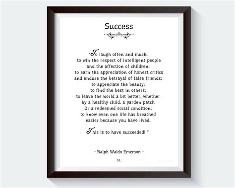 Book Page Art Success Poem By Ralph Waldo Emerson Two Printable