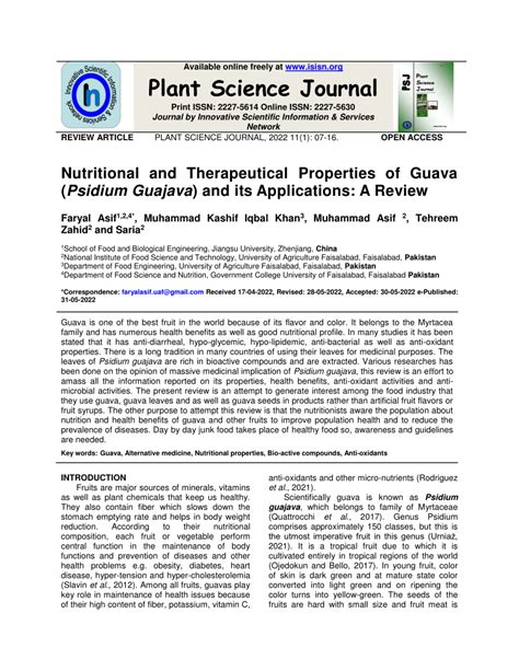 Pdf Plant Science Journal Nutritional And Therapeutical Properties Of