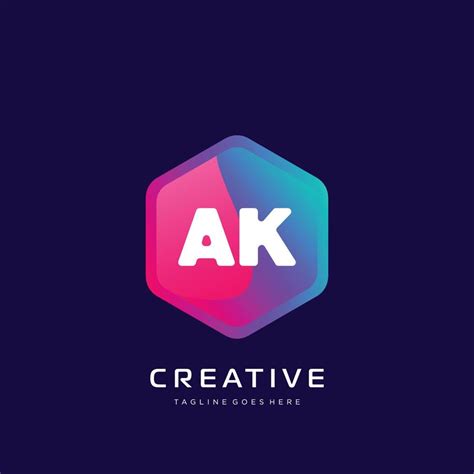 AK initial logo With Colorful template vector. 20485103 Vector Art at Vecteezy