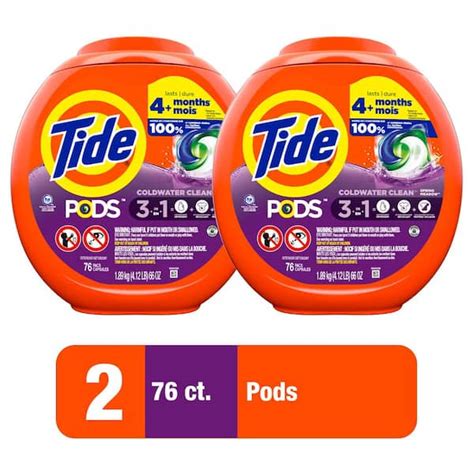 Tide 3 In 1 Spring Meadow Scent Laundry Detergent Pods 76 Count