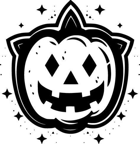 Halloween, Black and White Vector illustration 34801229 Vector Art at ...