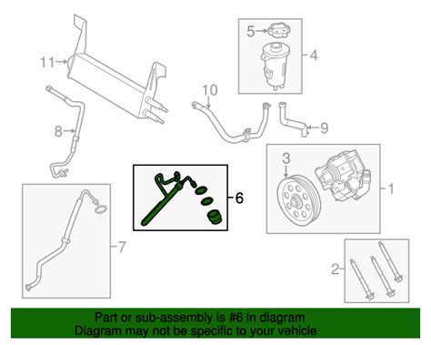 2011 2012 Ford Power Steering Pressure Hose BC3Z 3A719 G TascaParts