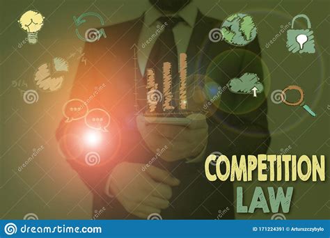 Text Sign Showing Competition Law Conceptual Photo Regulating The