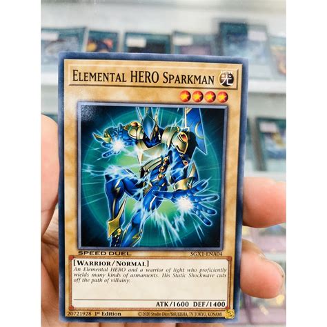 Thẻ Bài Yugioh Mã Sgx1 Ena04 Elemental Hero Sparkman Common 1st Edition Shopee Việt Nam