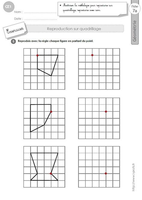 Reproduction De Figures Sur Quadrillage Cm