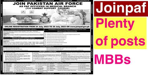 Join Pakistan Air Force As Paf Officers