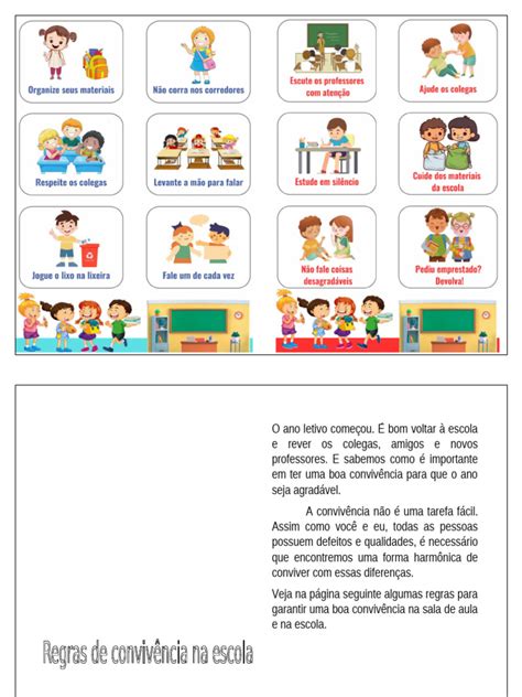 Regras De Boa Convivencia Escolar - Regras para Boa Convivência Escolar | PDF