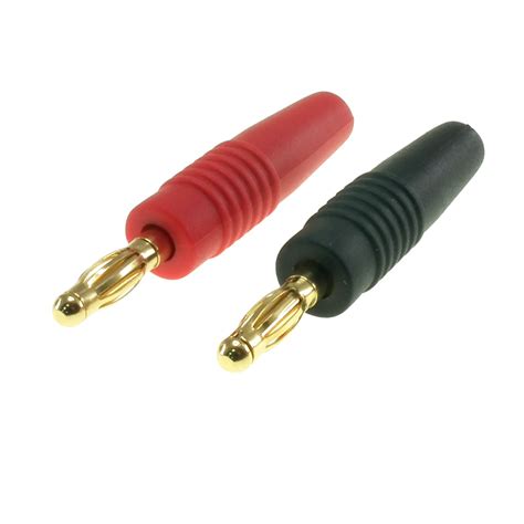 4mm Banana Plugs Red And Black Pair Component Shop