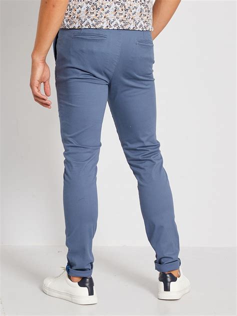 Chino Skinny L34 Bleu Kiabi 15 00