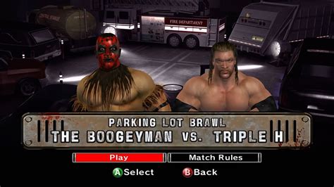 Wwe Smackdown Vs Raw 2007 Xbox360 The Boogeyman Vs Triple H Parking