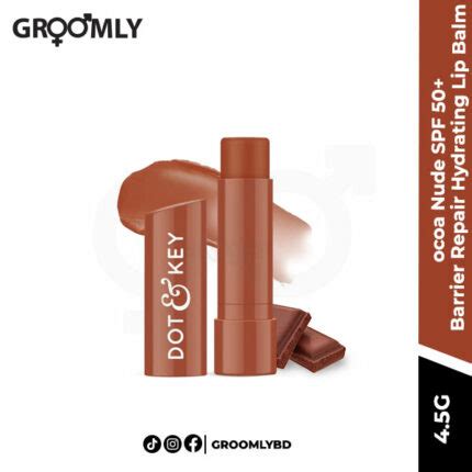 Dot And Key Cocoa Nude SPF 50 Barrier Repair Hydrating Lip Balm 4 5g Groomly BD Dot And Key