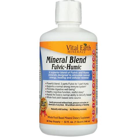 Vital Earth Minerals Mineral Blend Fulvic Humic 32 Fl Oz Liq Swanson®