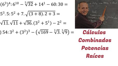 C Lculos Combinados Con Potencias Y Ra Ces Youtube