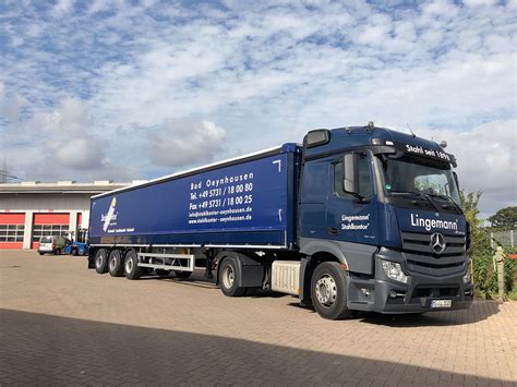 3 Achs Auflieger Stahltransport Wiese Fahrzeugbau