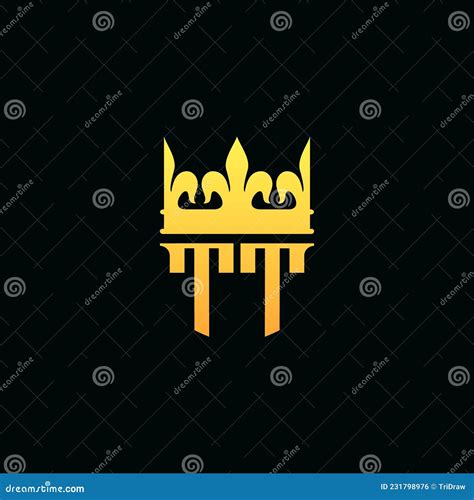 Initial Letters TT Logo Monogram Emblem Style With Crown Stock Vector