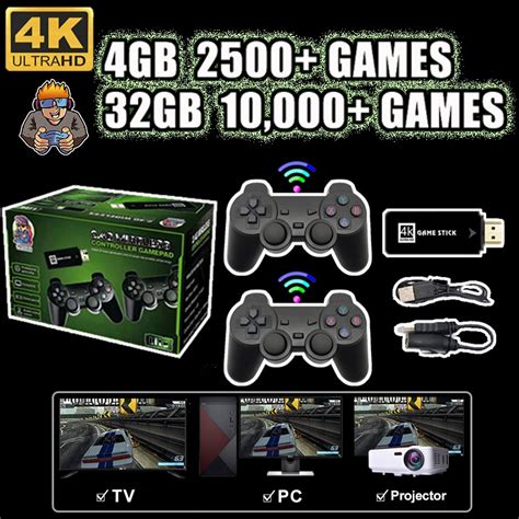 K Hd Console De V Deo Game Plug And Play Hdmi Stick G Controlador