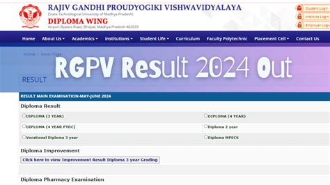 Rgpv Result Out Diploma Engineering St Nd Sem Marksheet