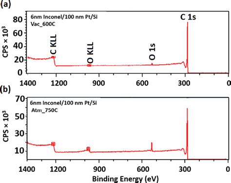 Xps Survey Scan Of Cnt Grown Over A 6 Nm Inconel100 Nm Ptsi At 600