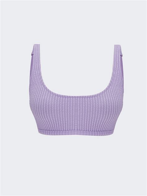 LİLA U Yaka Kendinden Desenli Kadın Bikini Üst S3FI02Z8 KLK LCW