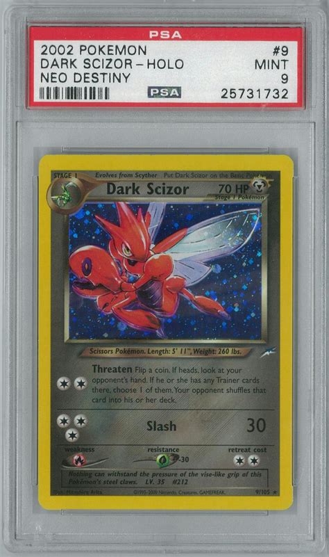 Pokemon Neo Destiny Dark Scizor 9105 Psa 9 Da Card World