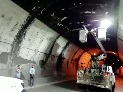 Realizan mantenimiento en el túnel grande del Libramiento